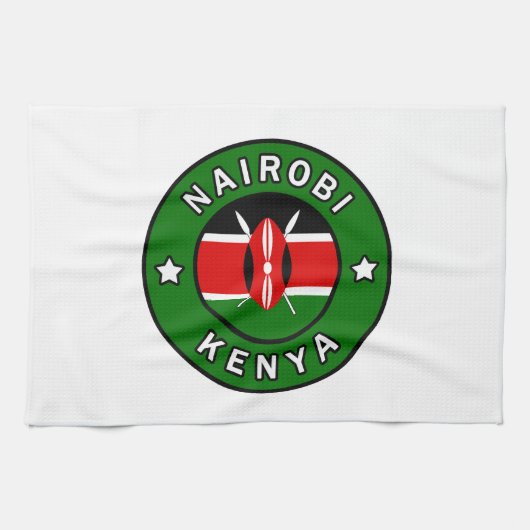 Nairobi Kenya Geschirrtuch (Horizontal)