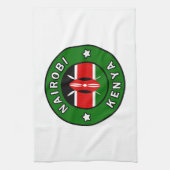 Nairobi Kenya Geschirrtuch (Vertikal)