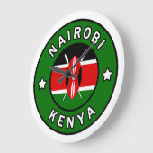 Nairobi Kenya Große Wanduhr (Winkel)