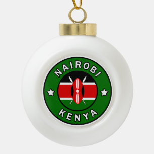 Nairobi Kenya Keramik Kugel-Ornament