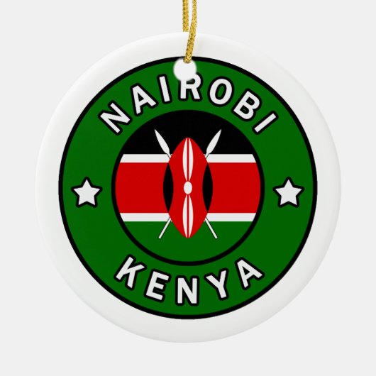 Nairobi Kenya Keramik Ornament (Vorne)