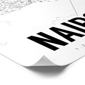 Nairobi Kenya Minimalistisch Map Art Poster (Ecke)