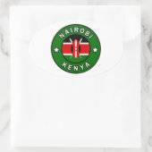 Nairobi Kenya Ovaler Aufkleber (Tasche)