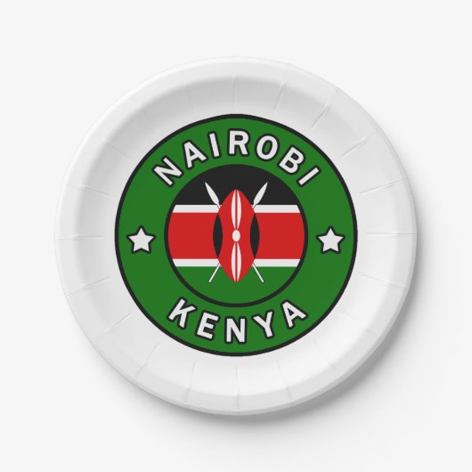 Nairobi Kenya Pappteller (Vorderseite)