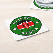 Nairobi Kenya Rechteckiger Pappuntersetzer (angewinkelt)