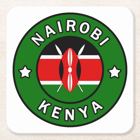 Nairobi Kenya Rechteckiger Pappuntersetzer (Vorderseite)