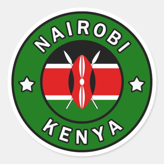 Nairobi Kenya Runder Aufkleber (Vorderseite)