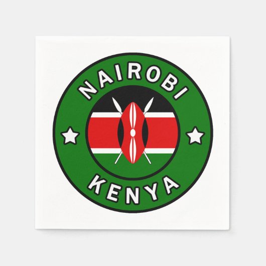 Nairobi Kenya Serviette (Vorderseite)