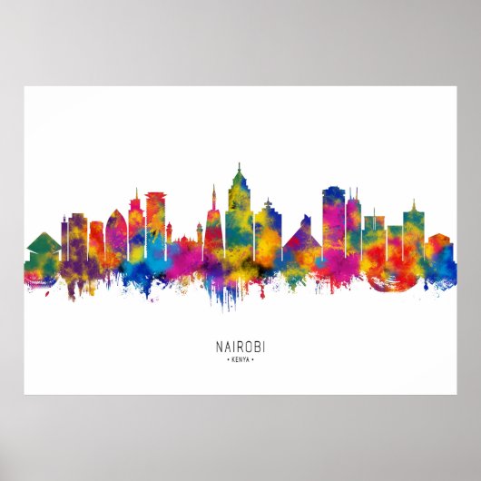 Nairobi Kenya Skyline Poster (Vorne)