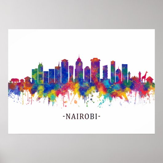 Nairobi Kenya Skyline Poster (Vorne)
