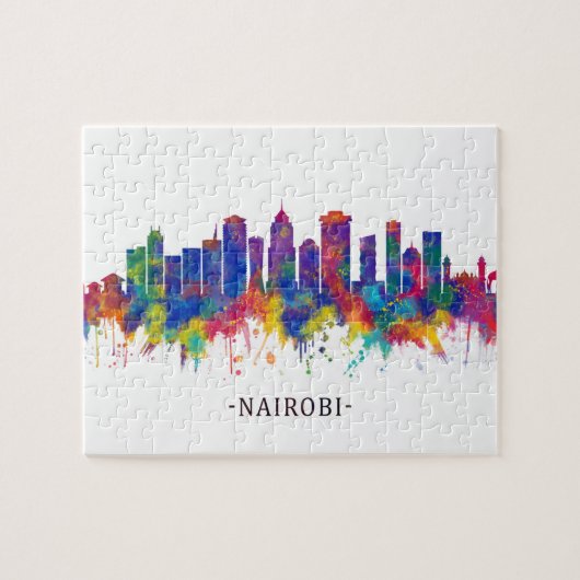 Nairobi Kenya Skyline Puzzle (Horizontal)