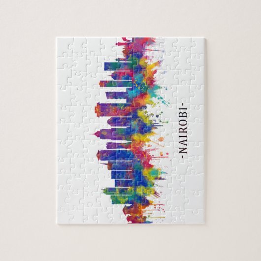 Nairobi Kenya Skyline Puzzle (Vertikal)