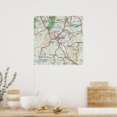 Nairobi Kenya Topografische Karte Poster (Küche)