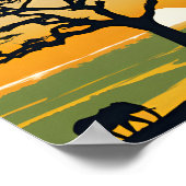 Nairobi National Park Travel Poster (Ecke)