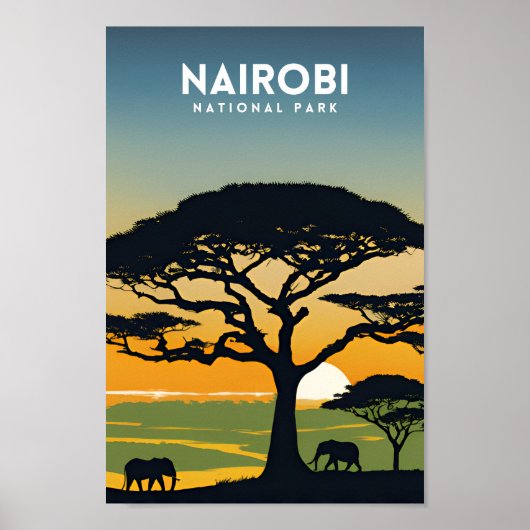 Nairobi National Park Travel Poster (Vorne)