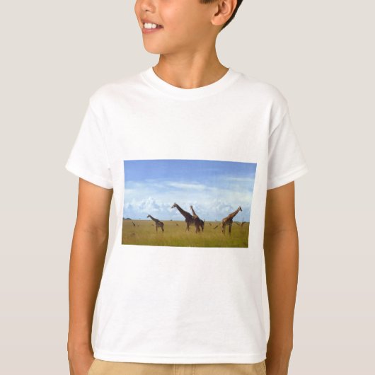 Nairobi Nationalpark Giraffe Design T-Shirt (Vorderseite)