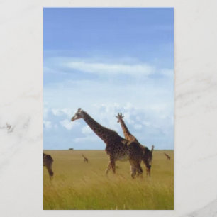 Nairobi-Nationalpark Giraffen Briefpapier