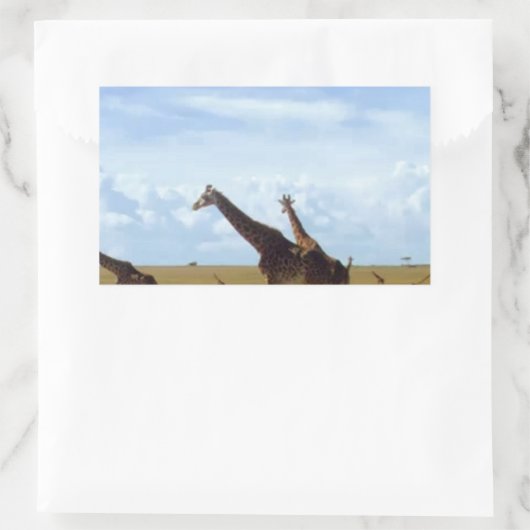 Nairobi-Nationalpark Giraffen Rechteckiger Aufkleber (Tasche)