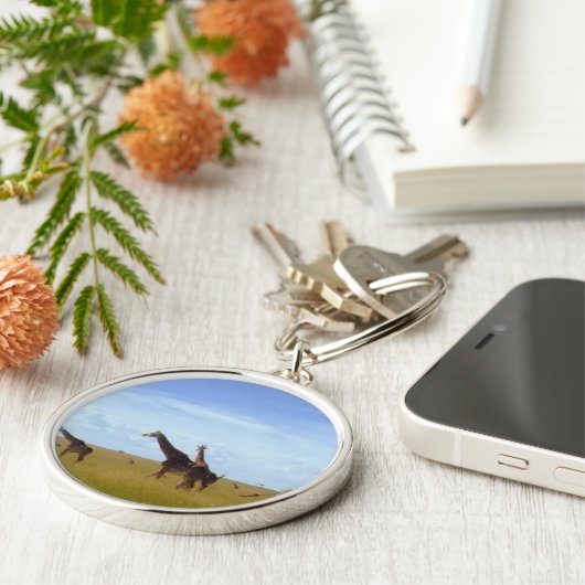 Nairobi-Nationalpark Giraffen Schlüsselanhänger (Seite)