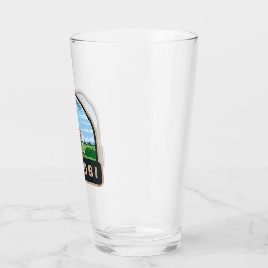 Nairobi Nationalpark Giraffi Wandern Vintag Glas (Links)