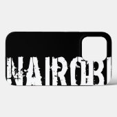 Nairobi - Urban Style, Black and White iPhone Case (Rückseite (Horizontal))