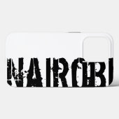 Nairobi - Urban Style, Black and White iPhone Case (Rückseite (Horizontal))