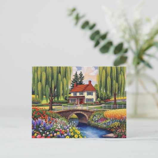 NAIVE ART Design Postkarte (Stehend Vorderseite)