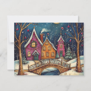 NAIVE ART Weihnachtskarte Postkarte