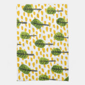 Naive Green Black Tree Muster Geschirrtuch (Vertikal)