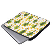 Naive Green Black Tree Muster Laptopschutzhülle (Vorne Knopf)
