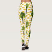 Naive Green Black Tree Muster Leggings (Rückseite)