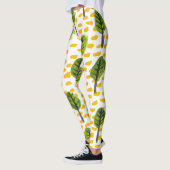 Naive Green Black Tree Muster Leggings (Links)