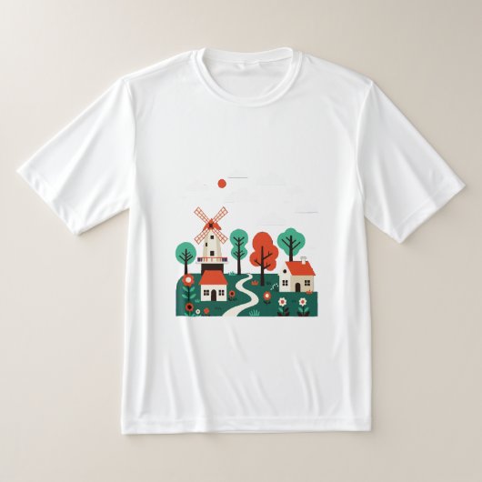 Naive Landschaft T-Shirt (Ablage )