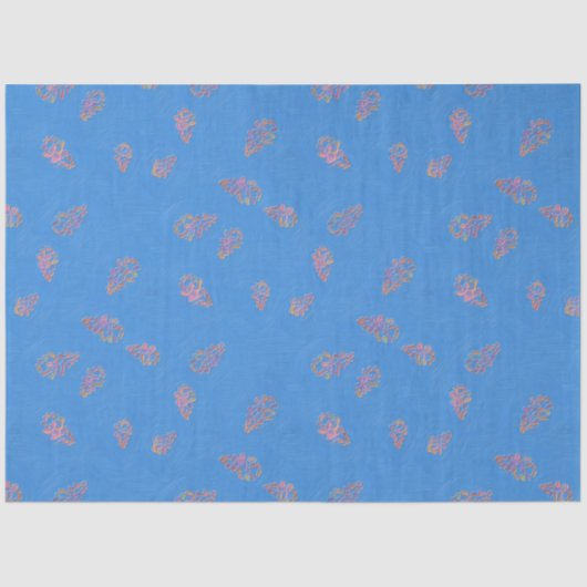 Naive Painted Autumn Sky Seidenpapier (Vorderseite)