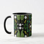 Naïve Rustic Nature Bird Folk Art Tasse (Links)