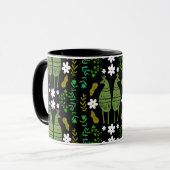 Naïve Rustic Nature Bird Folk Art Tasse (Vorderseite Links)