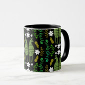 Naïve Rustic Nature Bird Folk Art Tasse (VorderseiteRechts)