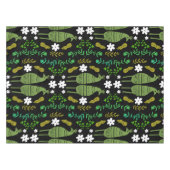 Naïve Rustic Nature Bird Folk Art Tischdecke (Vorderseite (Horizontal))