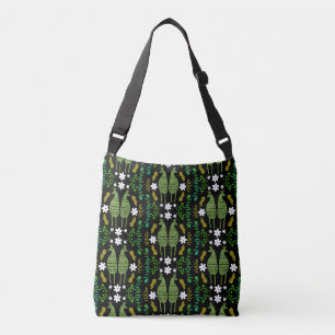 Naïve Rustic Nature Bird Folk Art Tragetaschen Mit Langen Trägern