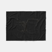 Naive Sy Cat Doodle Funny Meow Pun Art Fleecedecke (Vorderseite (Horizontal))