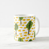 Naiver grüner Schwarzbaum-Muster Kaffeetasse (VorderseiteRechts)