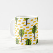 Naiver grüner Schwarzbaum-Muster Kaffeetasse (Vorderseite Links)