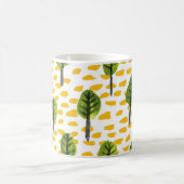Naiver grüner Schwarzbaum-Muster Kaffeetasse (Mittel)