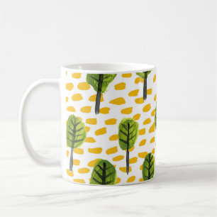 Naiver grüner Schwarzbaum-Muster Kaffeetasse