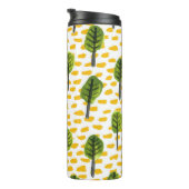 Naiver grüner schwarzer Baum Muster Thermosbecher (Nach rechts gedreht)