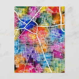 Najafgarh Delhi City Map Postkarte