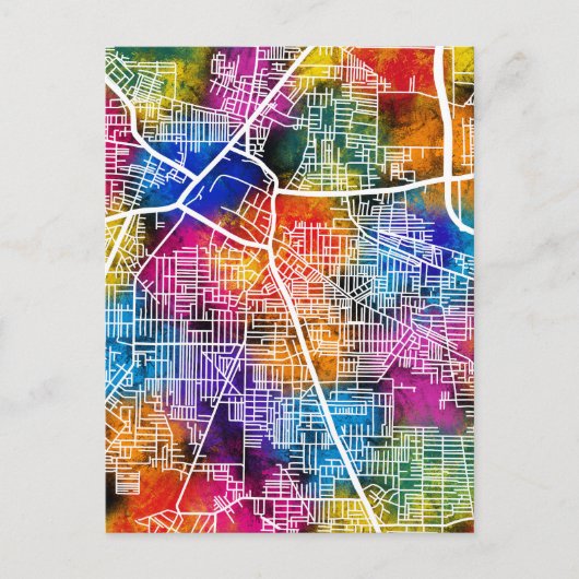 Najafgarh Delhi City Map Postkarte (Vorderseite)