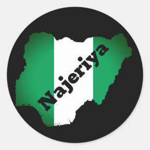 Najeriya (Hausa) Runder Aufkleber