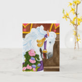 Najira Karussell Pferdekarte Karte (Gelbe Blume)
