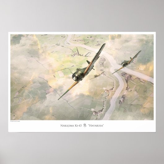 Nakajima Ki-43 Hayabusa Poster (Vorne)